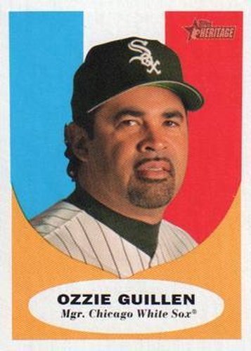 #132 Ozzie Guillen - Chicago White Sox - 2010 Topps Heritage Baseball