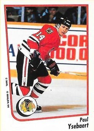 #132 Paul Ysebaert - Chicago Blackhawks - 1994-95 Panini Hockey Stickers