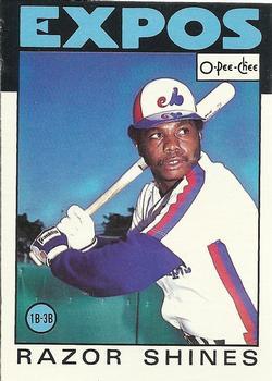 #132 Razor Shines - Montreal Expos - 1986 O-Pee-Chee Baseball