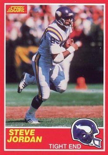 #132 Steve Jordan - Minnesota Vikings - 1989 Score Football