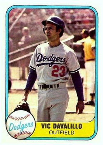 #132 Vic Davalillo - Los Angeles Dodgers - 1981 Fleer Baseball