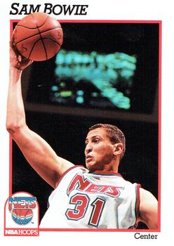 #132 Sam Bowie - New Jersey Nets - 1991-92 Hoops Basketball