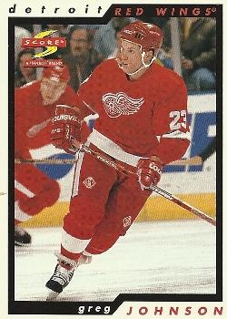 #132 Greg Johnson - Detroit Red Wings - 1996-97 Score Hockey