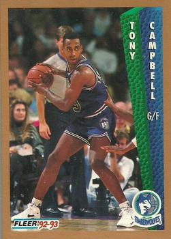 #132 Tony Campbell - Minnesota Timberwolves - 1992-93 Fleer Basketball