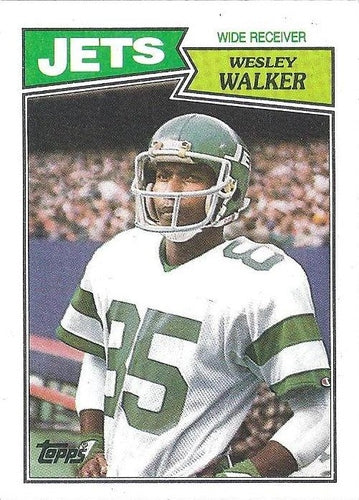 #132 Wesley Walker - New York Jets - 1987 Topps Football