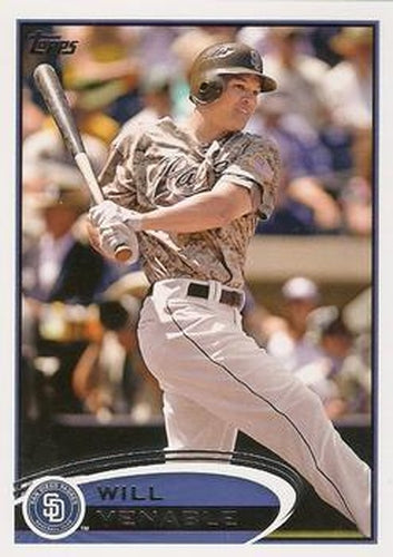 #132 Will Venable - San Diego Padres - 2012 Topps Baseball