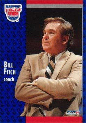 #132 Bill Fitch - New Jersey Nets - 1991-92 Fleer Basketball