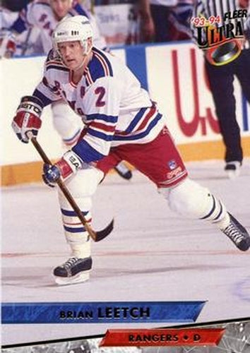 #132 Brian Leetch - New York Rangers - 1993-94 Ultra Hockey