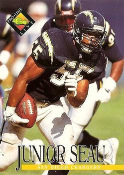 #132 Junior Seau - San Diego Chargers - 1994 Pro Line Live Football