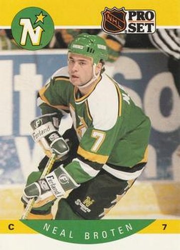 #132 Neal Broten - Minnesota North Stars - 1990-91 Pro Set Hockey