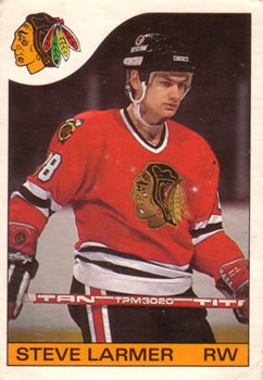 #132 Steve Larmer - Chicago Blackhawks - 1985-86 O-Pee-Chee Hockey