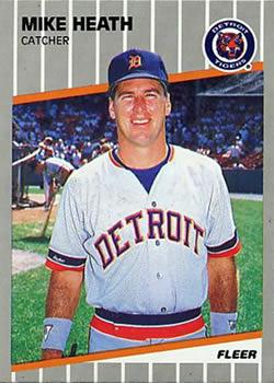 #132 Mike Heath - Detroit Tigers - 1989 Fleer Baseball