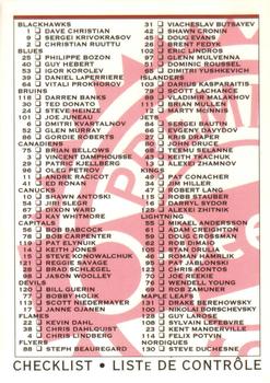 #132 Checklist - 1992-93 O-Pee-Chee Premier Hockey