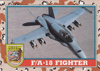 #132 F/A-18 Fighter - 1991 Topps Desert Storm