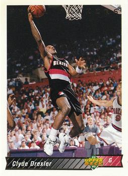#132 Clyde Drexler - Portland Trail Blazers - 1992-93 Upper Deck Basketball