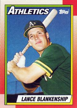 #132 Lance Blankenship - Oakland Athletics - 1990 Topps Baseball