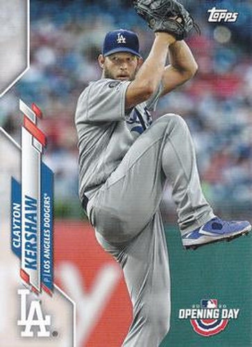 #132 Clayton Kershaw - Los Angeles Dodgers - 2020 Topps Opening Day Baseball