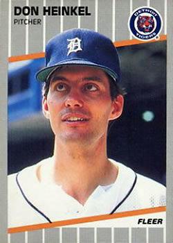 #133 Don Heinkel - Detroit Tigers - 1989 Fleer Baseball