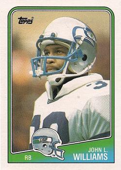 #133 John L. Williams - Seattle Seahawks - 1988 Topps Football