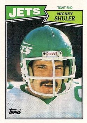 #133 Mickey Shuler - New York Jets - 1987 Topps Football