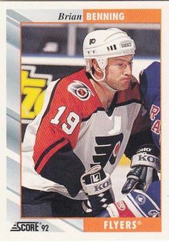 #133 Brian Benning - Philadelphia Flyers - 1992-93 Score USA Hockey