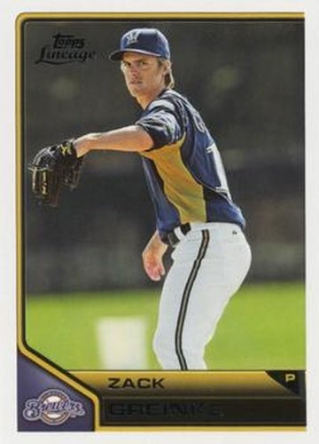 #133 Zack Greinke - Milwaukee Brewers - 2011 Topps Lineage Baseball