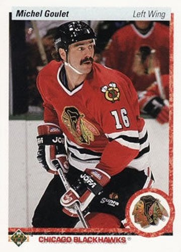 #133 Michel Goulet - Chicago Blackhawks - 1990-91 Upper Deck Hockey