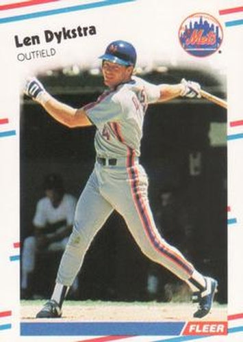 #133 Len Dykstra - New York Mets - 1988 Fleer Baseball