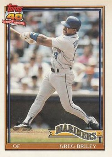 #133 Greg Briley - Seattle Mariners - 1991 O-Pee-Chee Baseball
