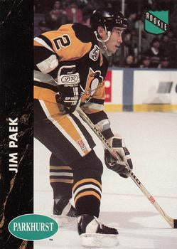 #133 Jim Paek - Pittsburgh Penguins - 1991-92 Parkhurst Hockey