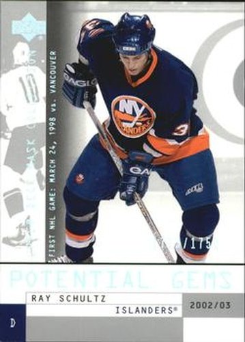 #133 Ray Schultz - New York Islanders - 2002-03 Upper Deck Mask Collection Hockey