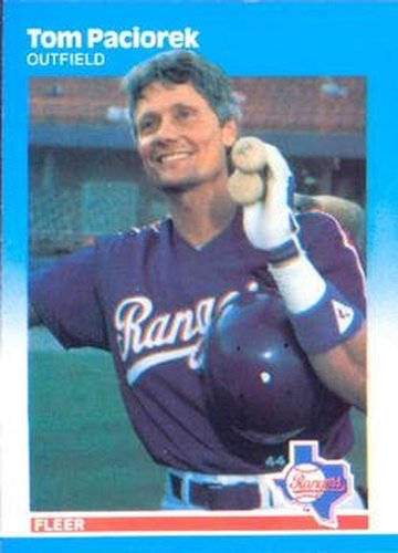 #133 Tom Paciorek - Texas Rangers - 1987 Fleer Baseball