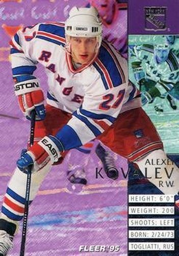 #133 Alexei Kovalev - New York Rangers - 1994-95 Fleer Hockey