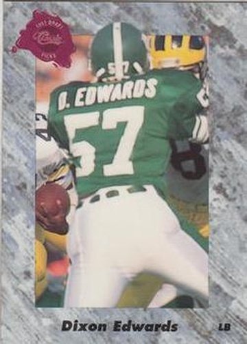 #133 Dixon Edwards - Dallas Cowboys - 1991 Classic Four Sport