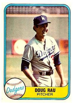 #133 Doug Rau - Los Angeles Dodgers - 1981 Fleer Baseball