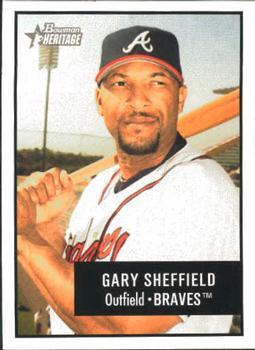 #133 Gary Sheffield - Atlanta Braves - 2003 Bowman Heritage Baseball