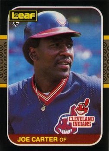 #133 Joe Carter - Cleveland Indians - 1987 Leaf Baseball