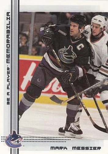 #133 Mark Messier - Vancouver Canucks - 2000-01 Be a Player Memorabilia Hockey