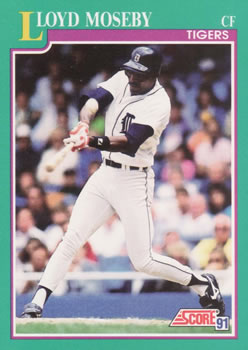 #133 Lloyd Moseby - Detroit Tigers - 1991 Score Baseball