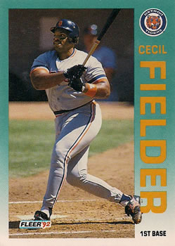 #133 Cecil Fielder - Detroit Tigers - 1992 Fleer Baseball