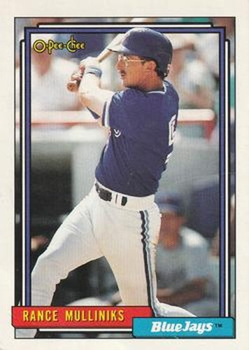 #133 Rance Mulliniks - Toronto Blue Jays - 1992 O-Pee-Chee Baseball