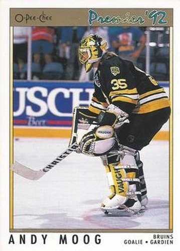 #133 Andy Moog - Boston Bruins - 1991-92 O-Pee-Chee Premier Hockey