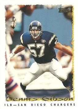 #134 Dennis Gibson - San Diego Chargers - 1995 Topps Football