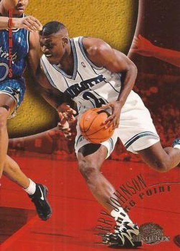 #134 Larry Johnson - Charlotte Hornets - 1995-96 SkyBox Premium Basketball
