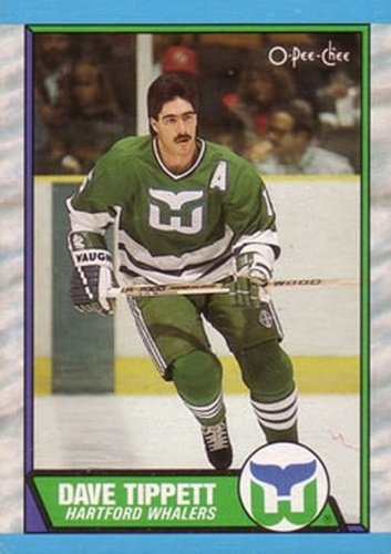 #134 Dave Tippett - Hartford Whalers - 1989-90 O-Pee-Chee Hockey