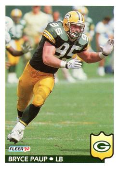 #134 Bryce Paup - Green Bay Packers - 1992 Fleer Football