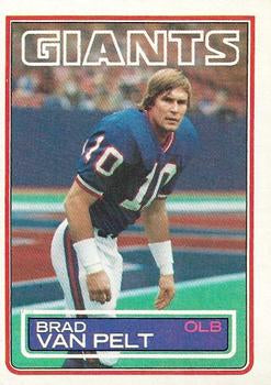 #134 Brad Van Pelt - New York Giants - 1983 Topps Football