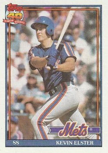 #134 Kevin Elster - New York Mets - 1991 Topps Baseball