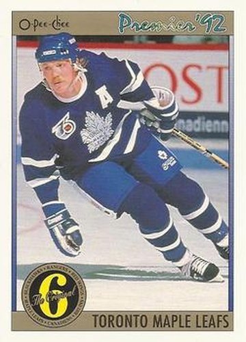 #134 Gary Leeman - Toronto Maple Leafs - 1991-92 O-Pee-Chee Premier Hockey