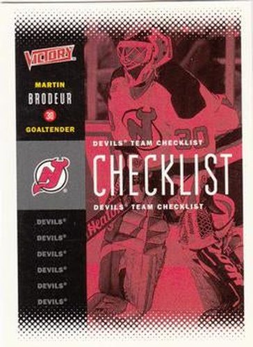 #134 Martin Brodeur - New Jersey Devils - 2000-01 Upper Deck Victory Hockey
